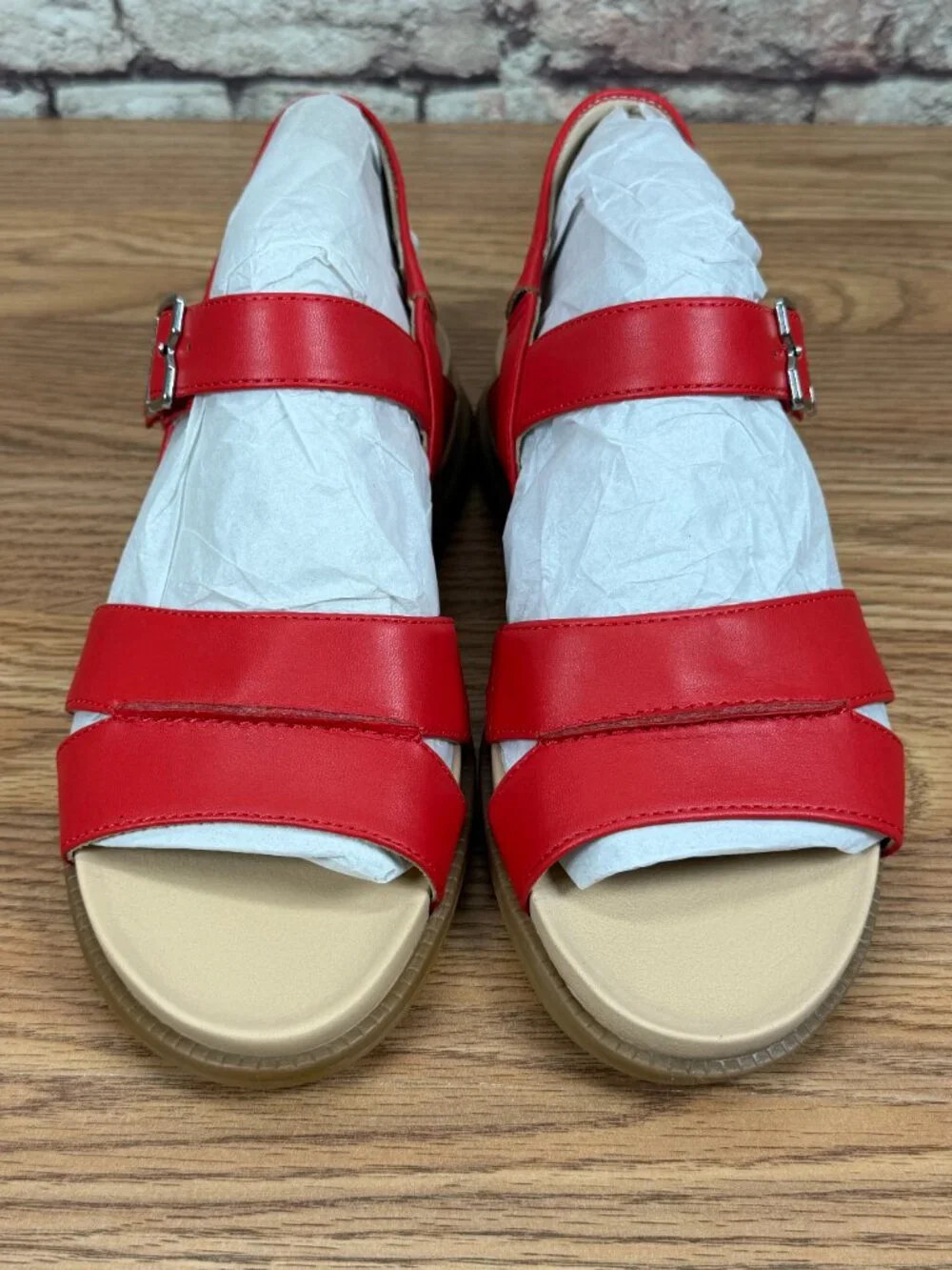 Womens Dr. Scholls Timeless Fun Red Casual Sandals Size 6 M